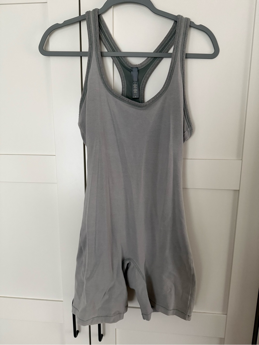 SKIMS Gray Racerback Jumpsuit Romper